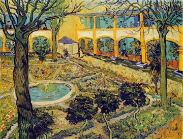 El patio del hospital de Arlés Vincent van Gogh Pinturas al óleo